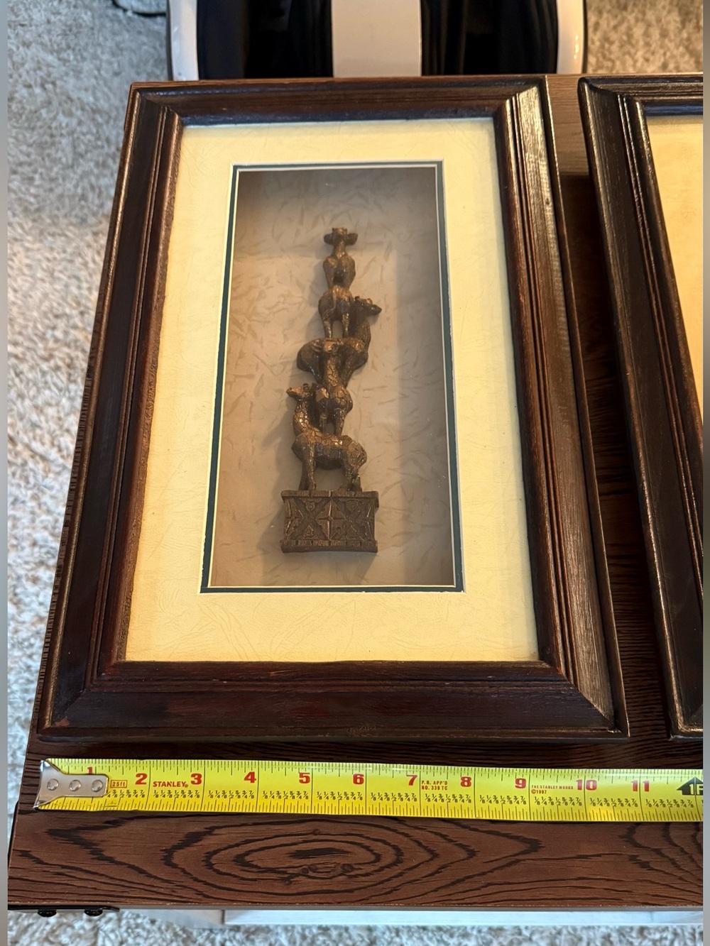 Vintage African Safari Shadow Box-(Giraffes, Zebras, Elephants) - Picture 7 of 12